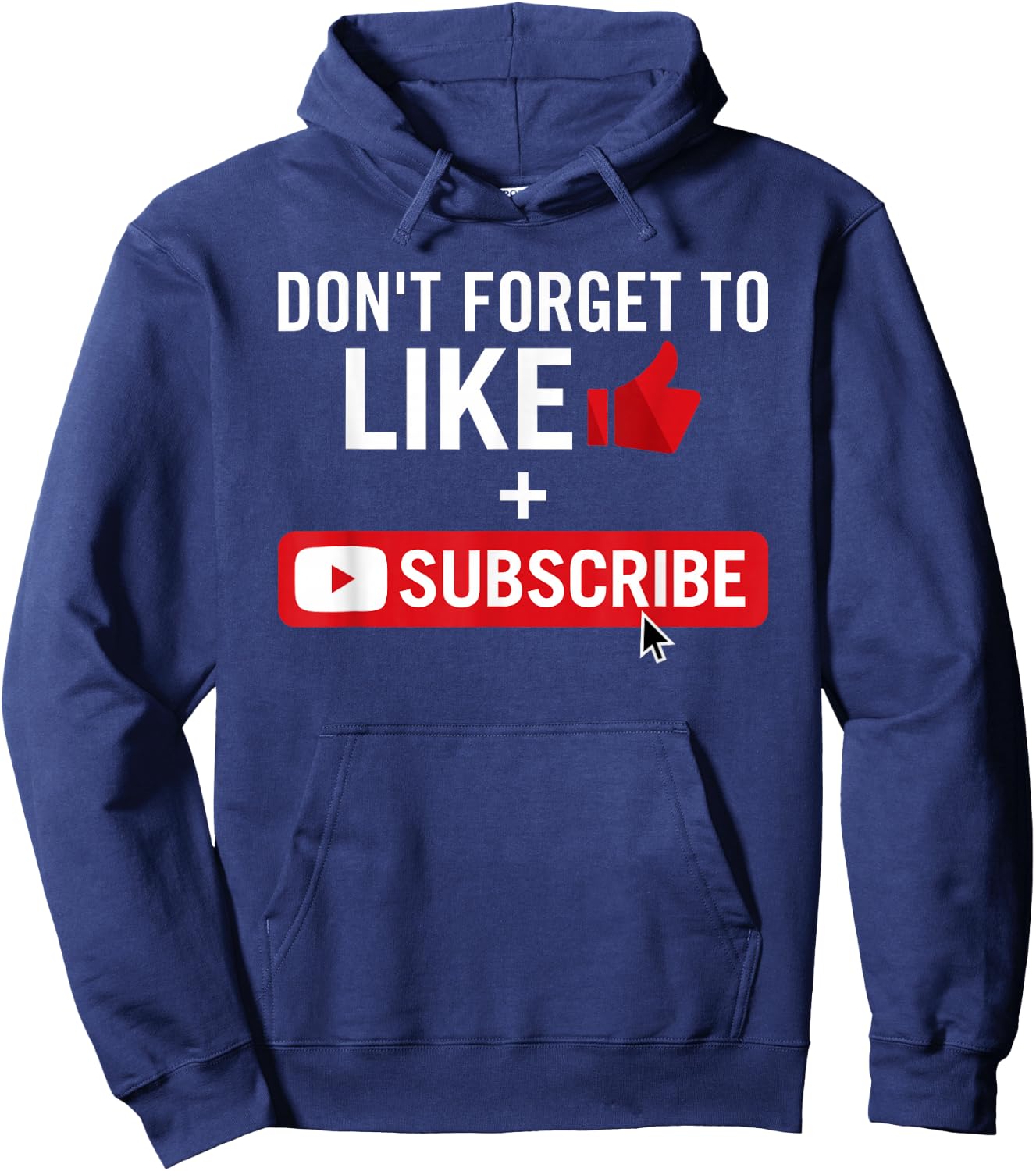 Social Media Influencer Like and Subscribe Hoodie - Hoodie | Navy
