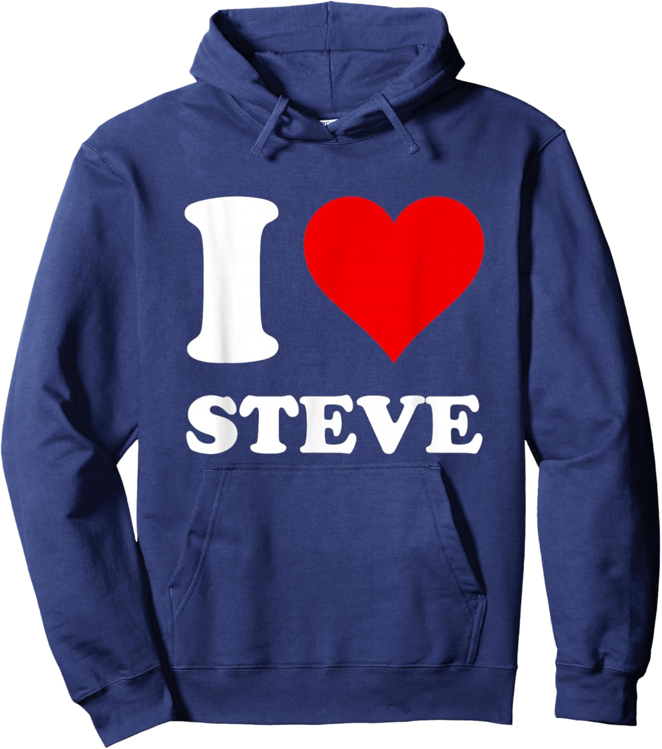 Red Heart I Love Steve Hoodie - Hoodie | Navy