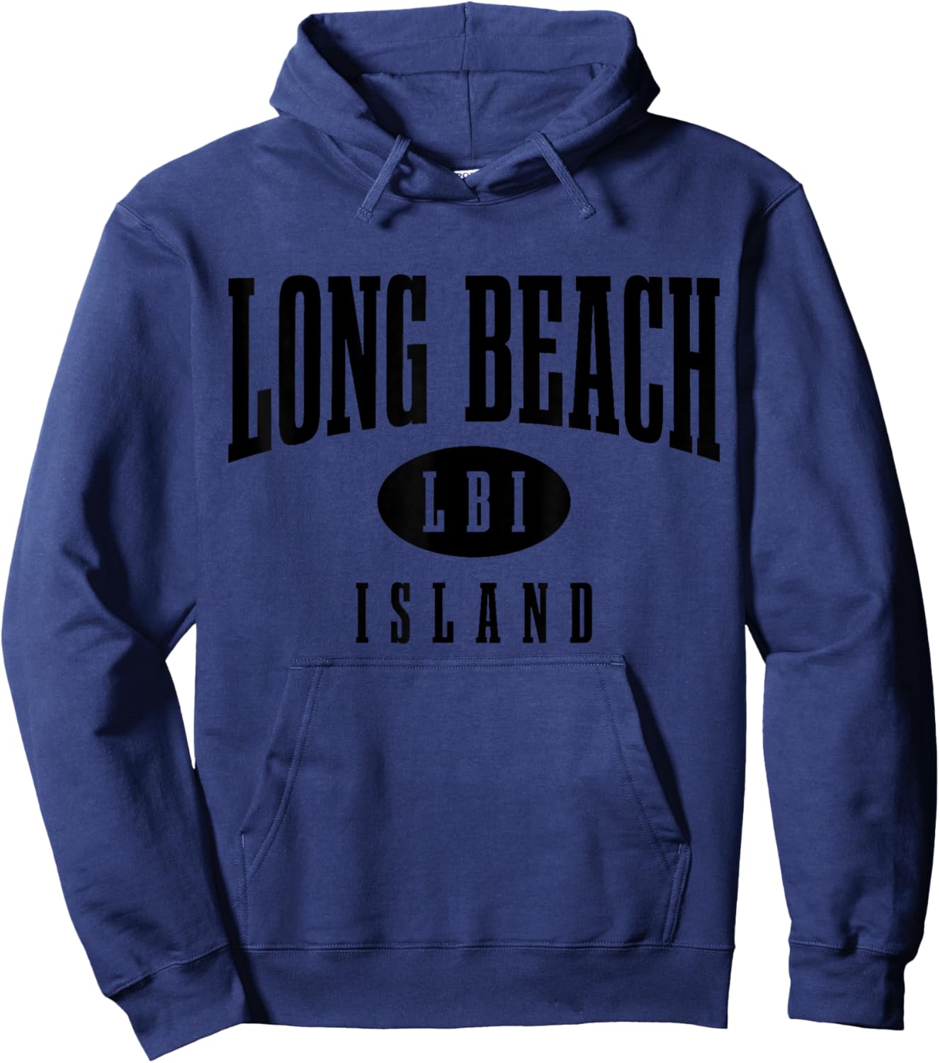 Long Beach Island New Jersey LBI Vintage Hoodie - Hoodie | Navy