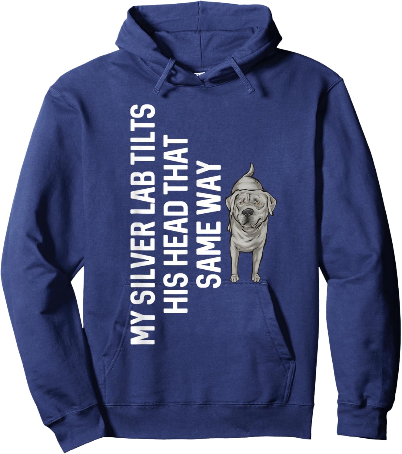 Silver Labrador Retriever Silver Lab Hoodie - Hoodie | Navy
