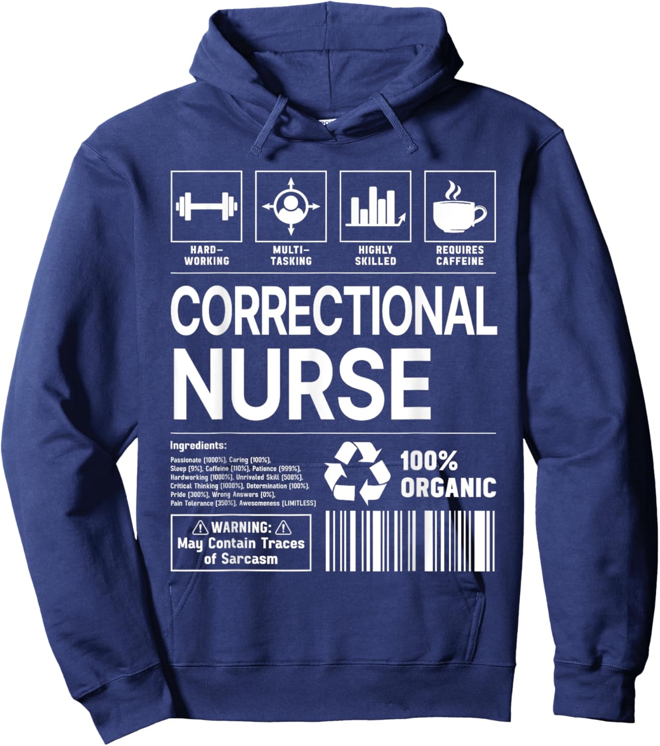 Correctional Nurse Handling Information Hoodie - Hoodie | Navy