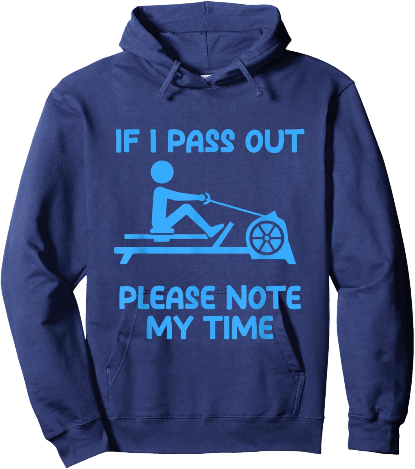 Funny ERG Machine Gym Ergometer Rowing Exercise Hoodie - Hoodie | Navy