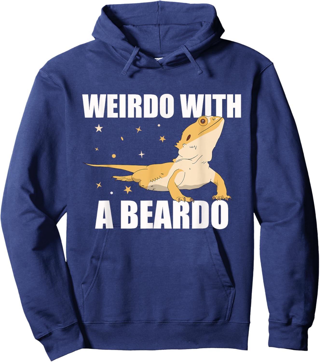 Weirdo With A Beardo Bearded Dragon Hoodie - Hoodie | Navy