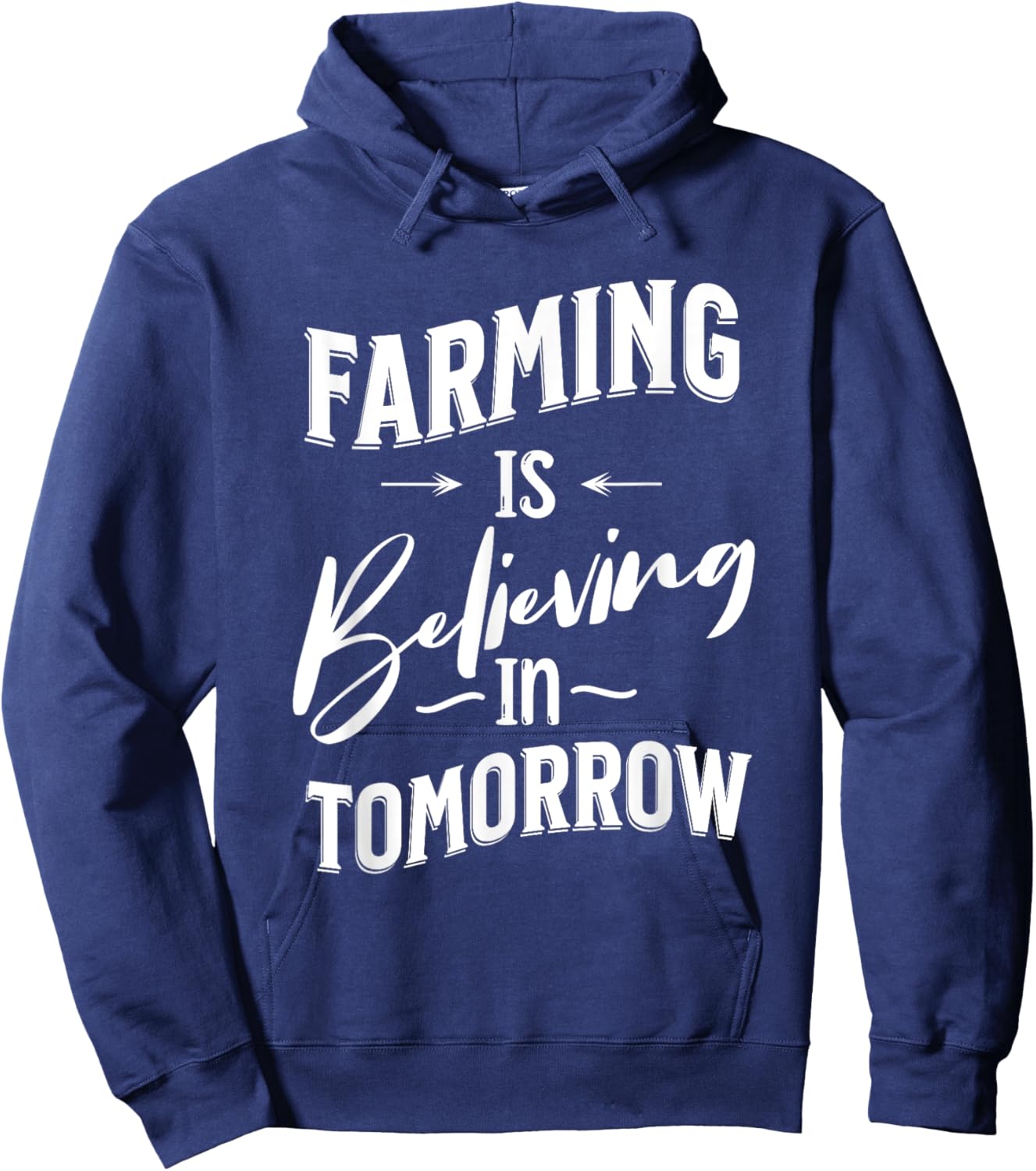 FARMING IS BELIEVING IN TOMORROW - Fun Farm Hoodie - Hoodie | Navy