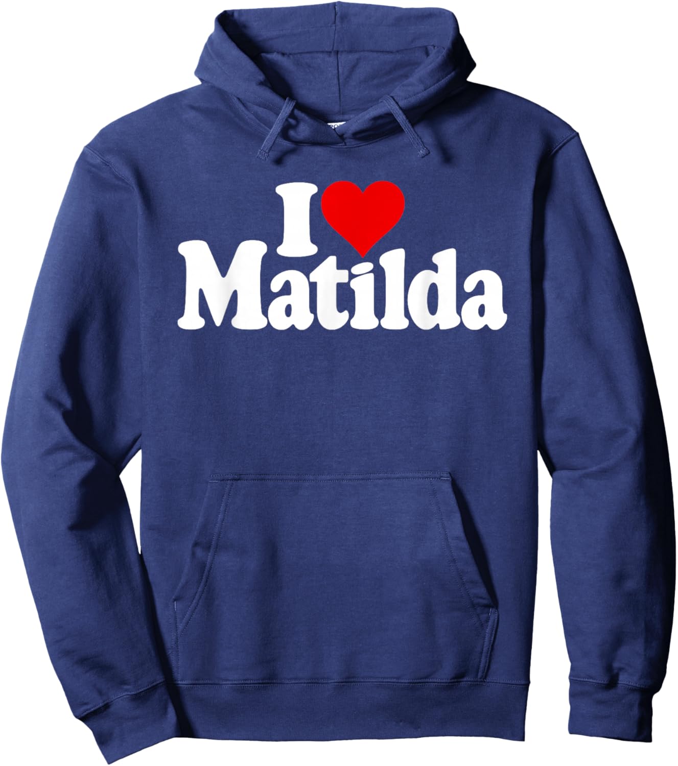 I Love Heart Matilda Tilda Til Matty Hoodie - Hoodie | Navy