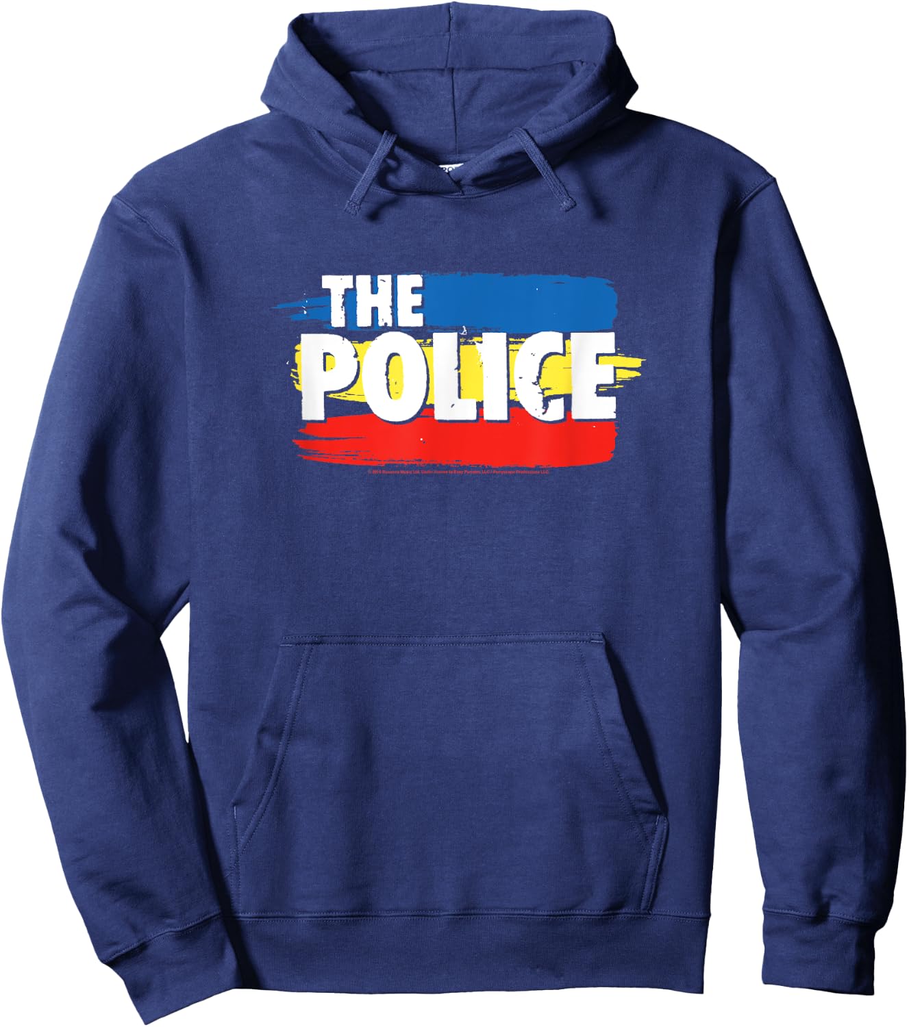 The Police Three Stripes Logo Hoodie - Hoodie | Navy