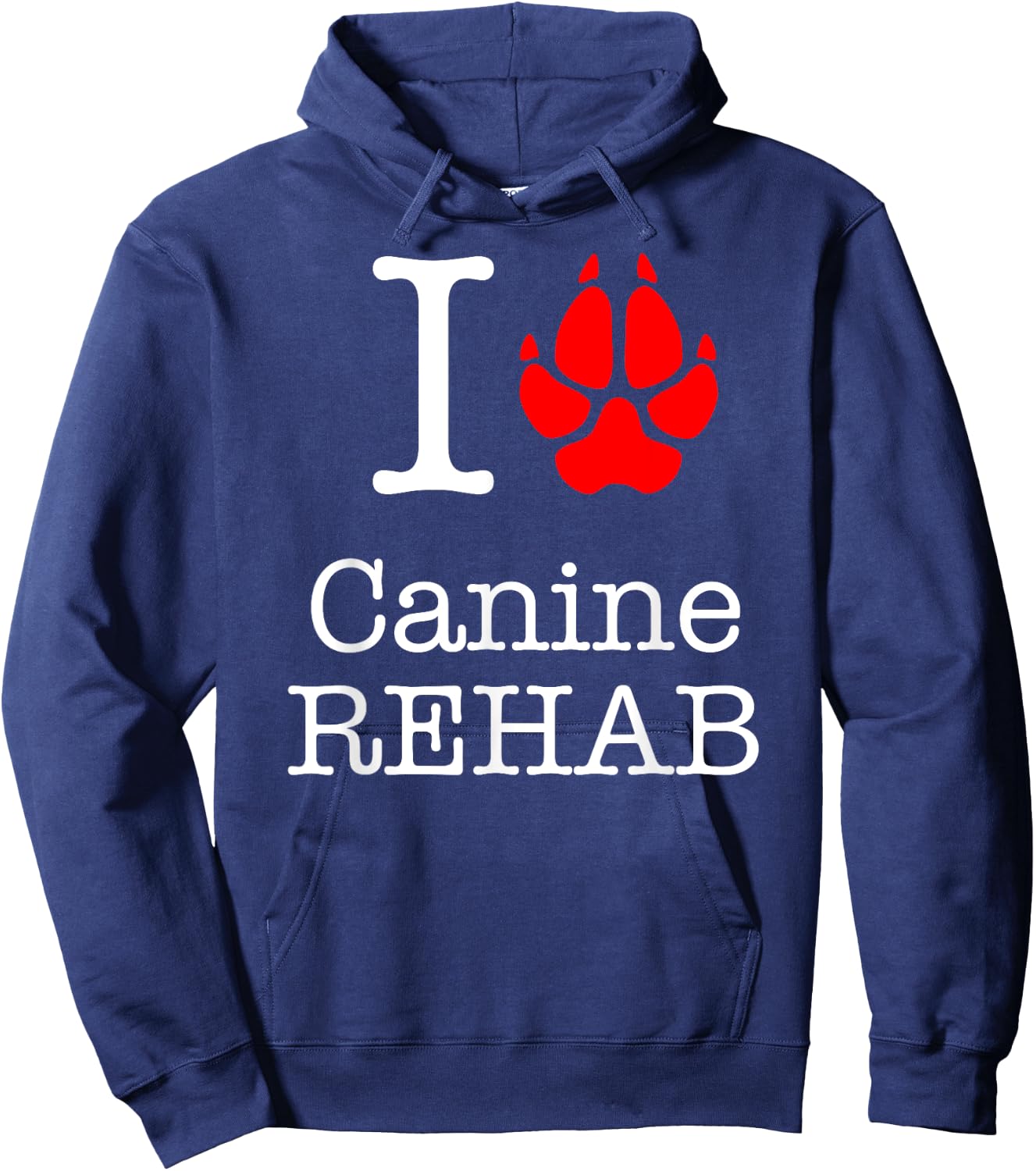 I Love Canine Rehab Veterinarian Hoodie - Hoodie | Navy