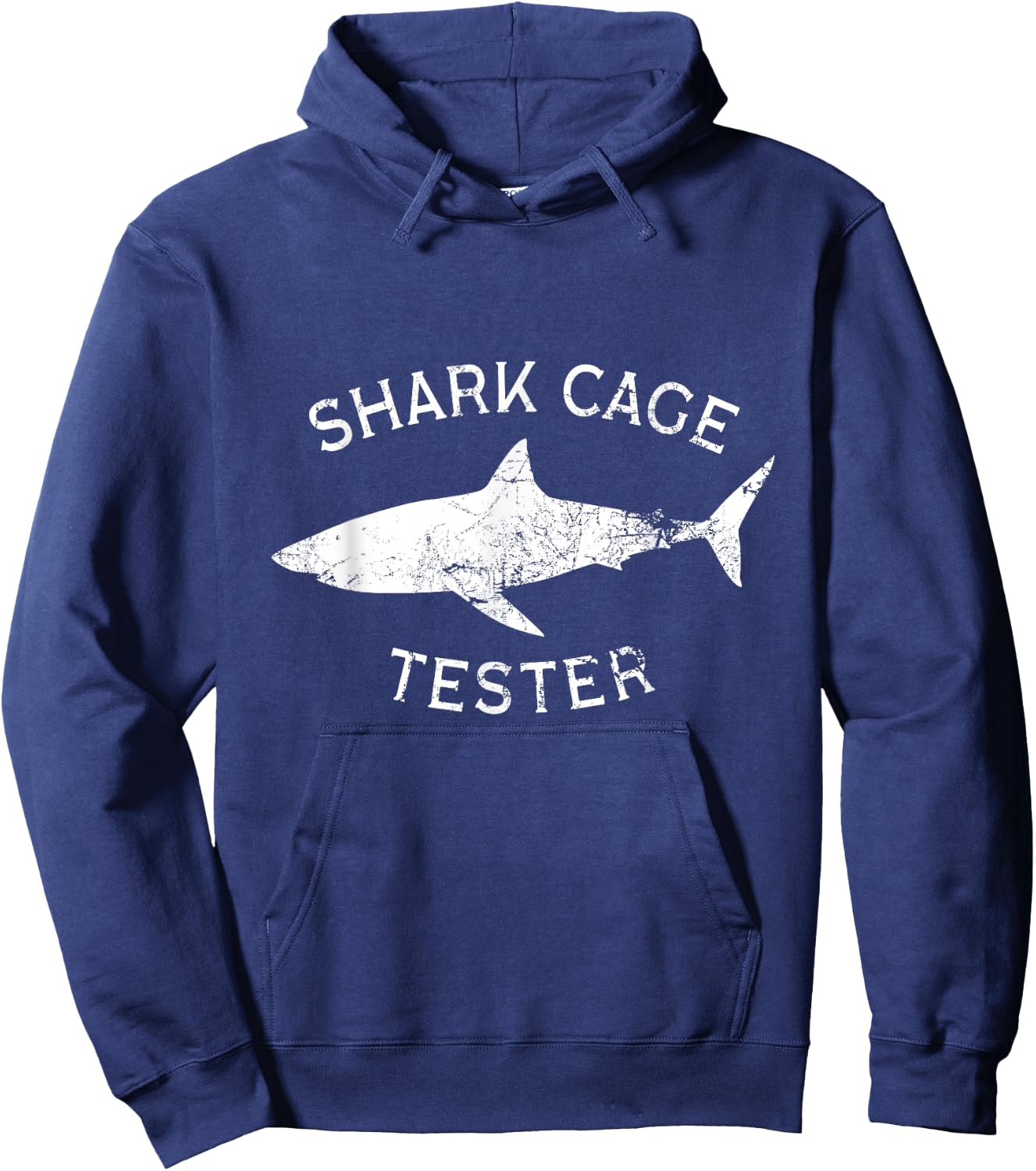 Funny Leg Amputee Shark Cage Tester Joke Hoodie - Hoodie | Navy