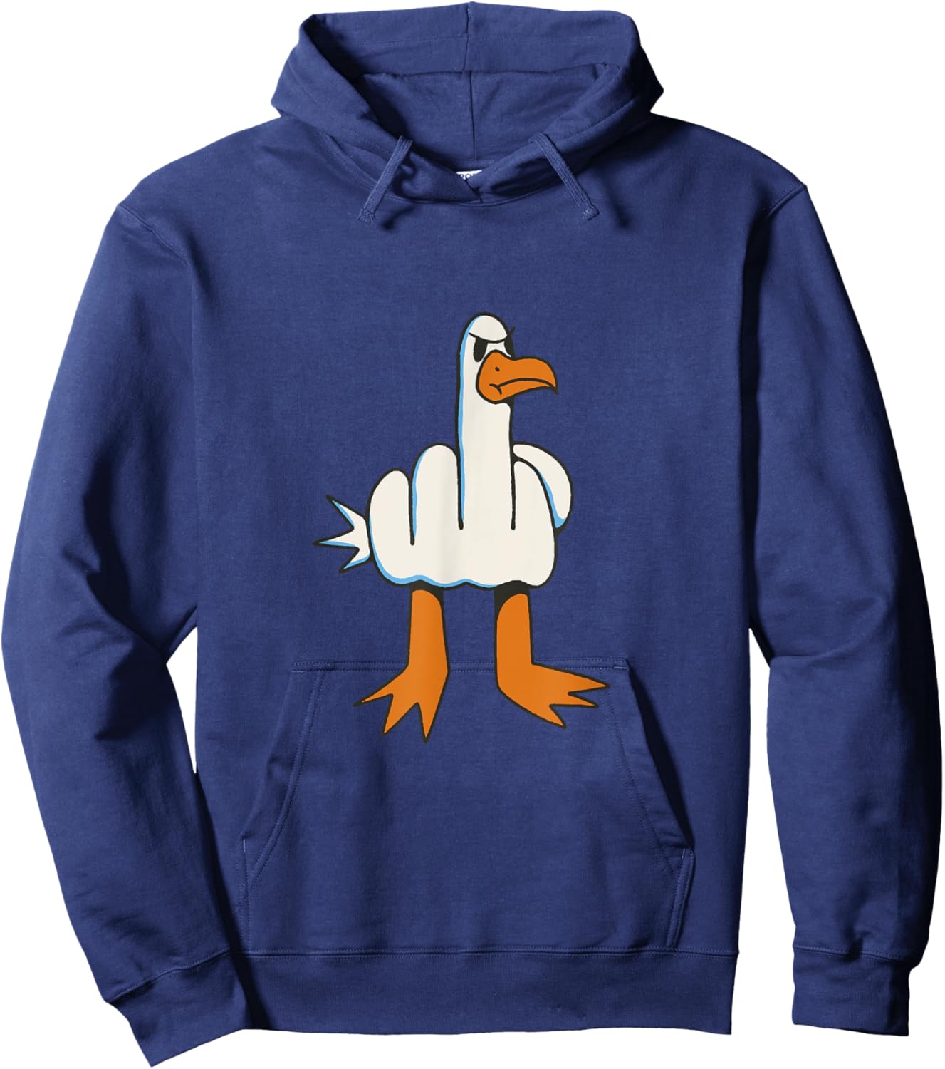 Bird giving the bird with the middle finger Hoodie - Hoodie | Navy