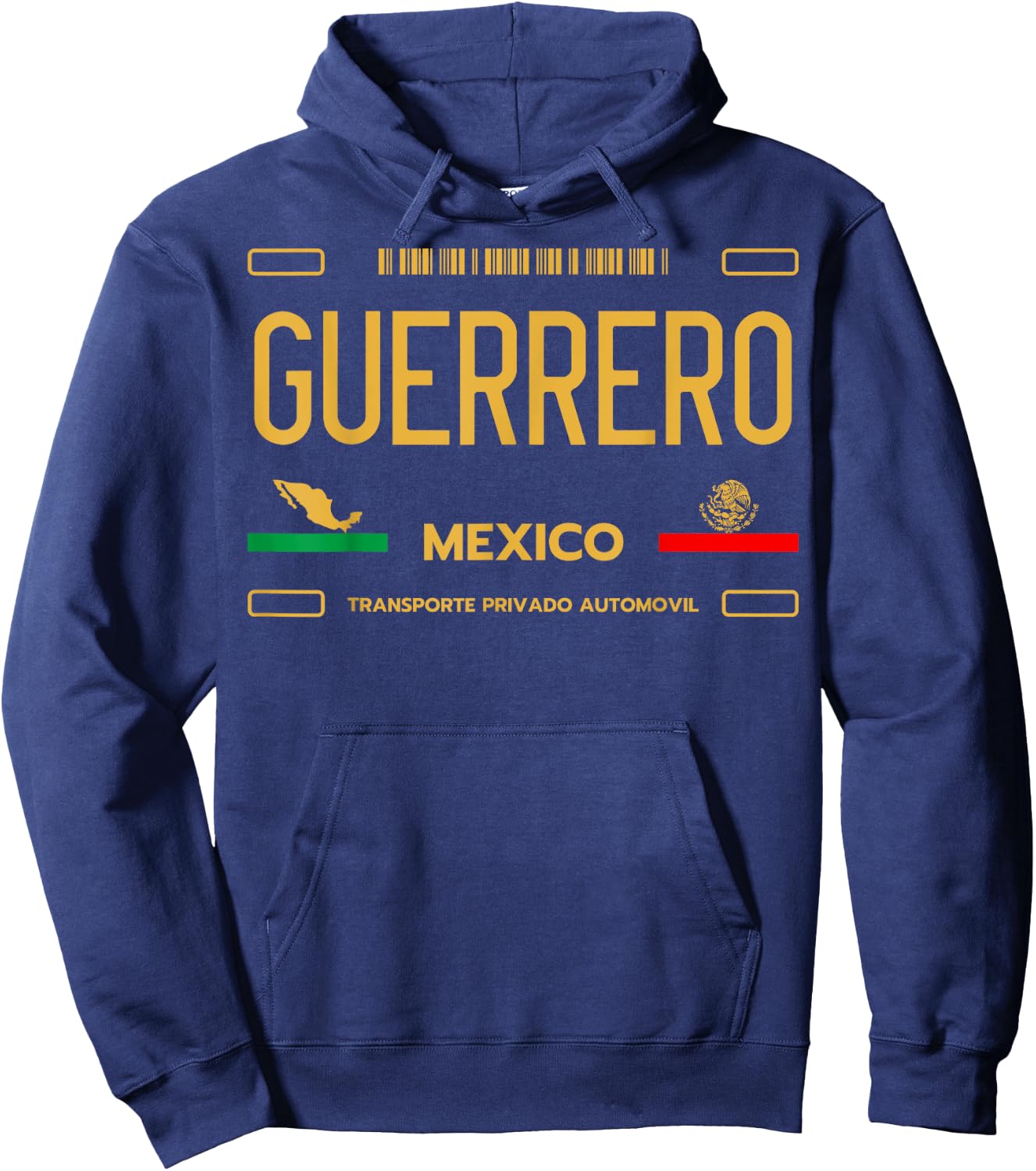 Guerrero License Plate, Guerrero Mexico Hoodie - Hoodie | Navy