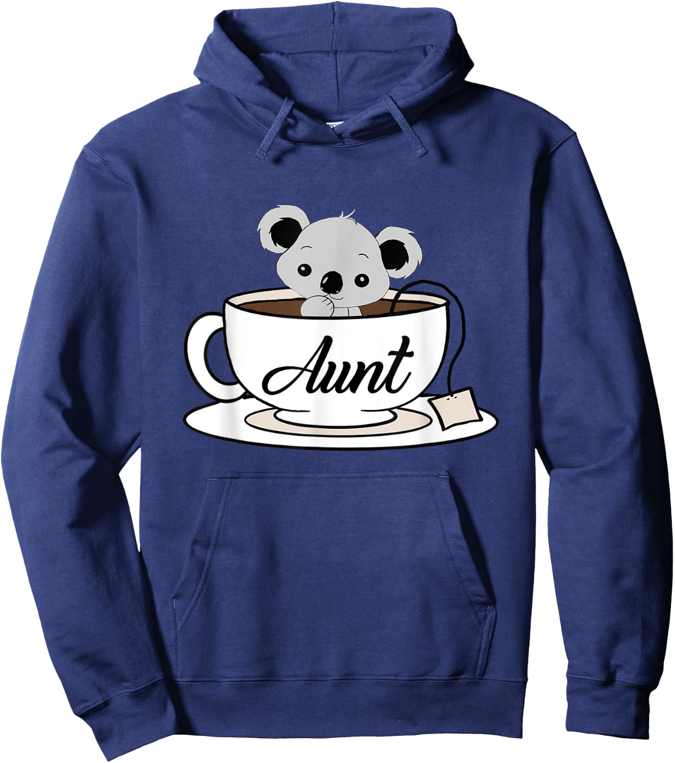 Koala Tea Aunt Tea Lover Gift Funny Koala Hoodie - Hoodie | Navy