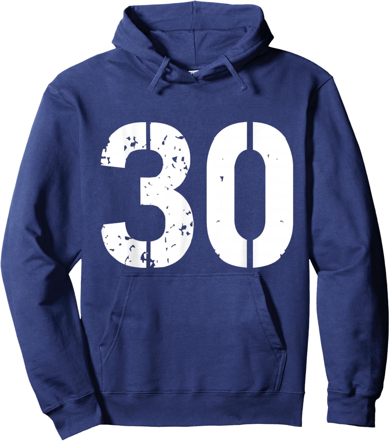 Uniform Numbered Jersey Designs for Sports Fans - -Adults & Kids - Black - Small - Short Sleeve - - Number 30 Varsity Team - 30th Birthday & 30 Years Old Hoodie - Hoodie | Navy