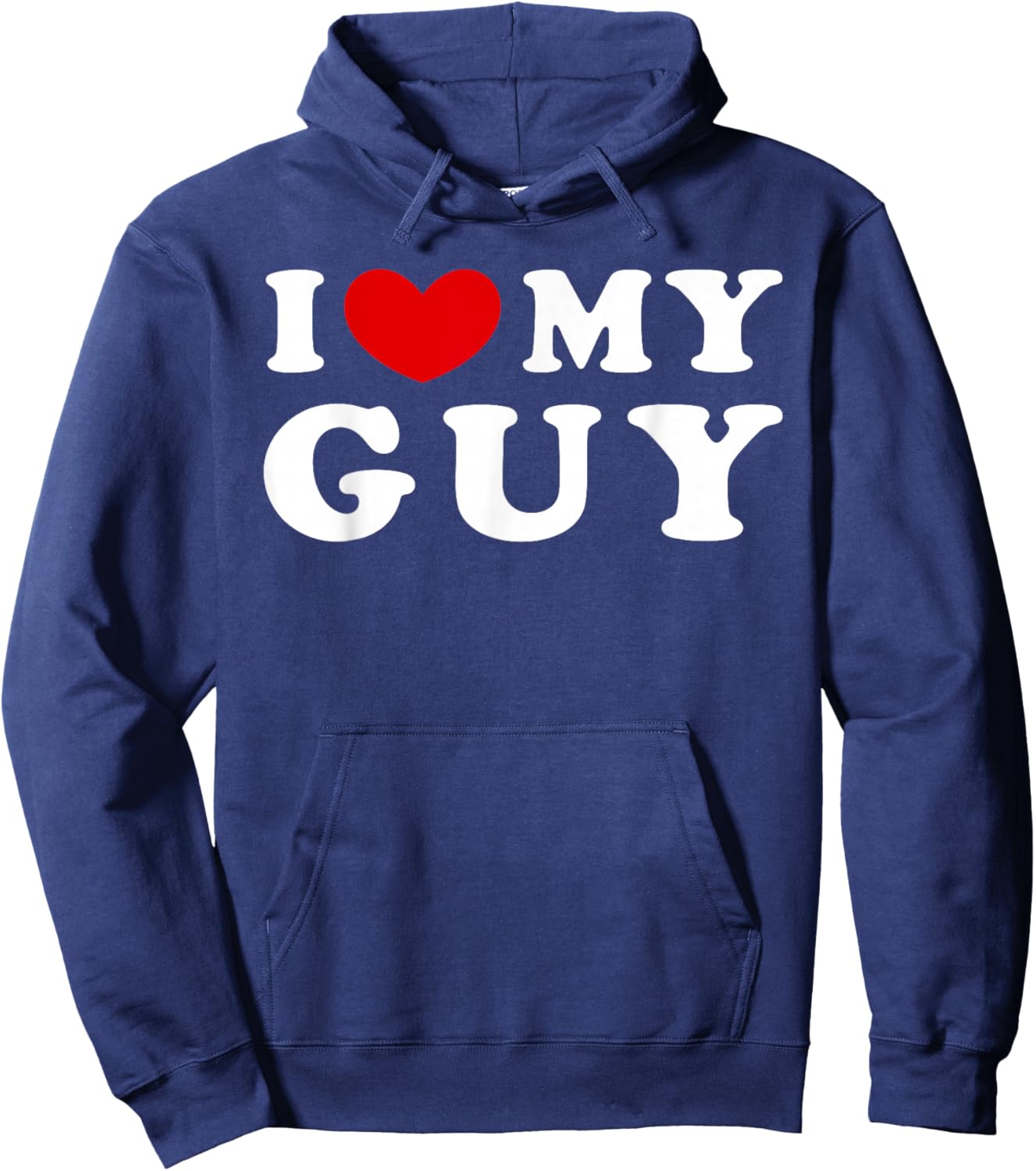 I Love My Guy, I Heart My Guy Hoodie - Hoodie | Navy