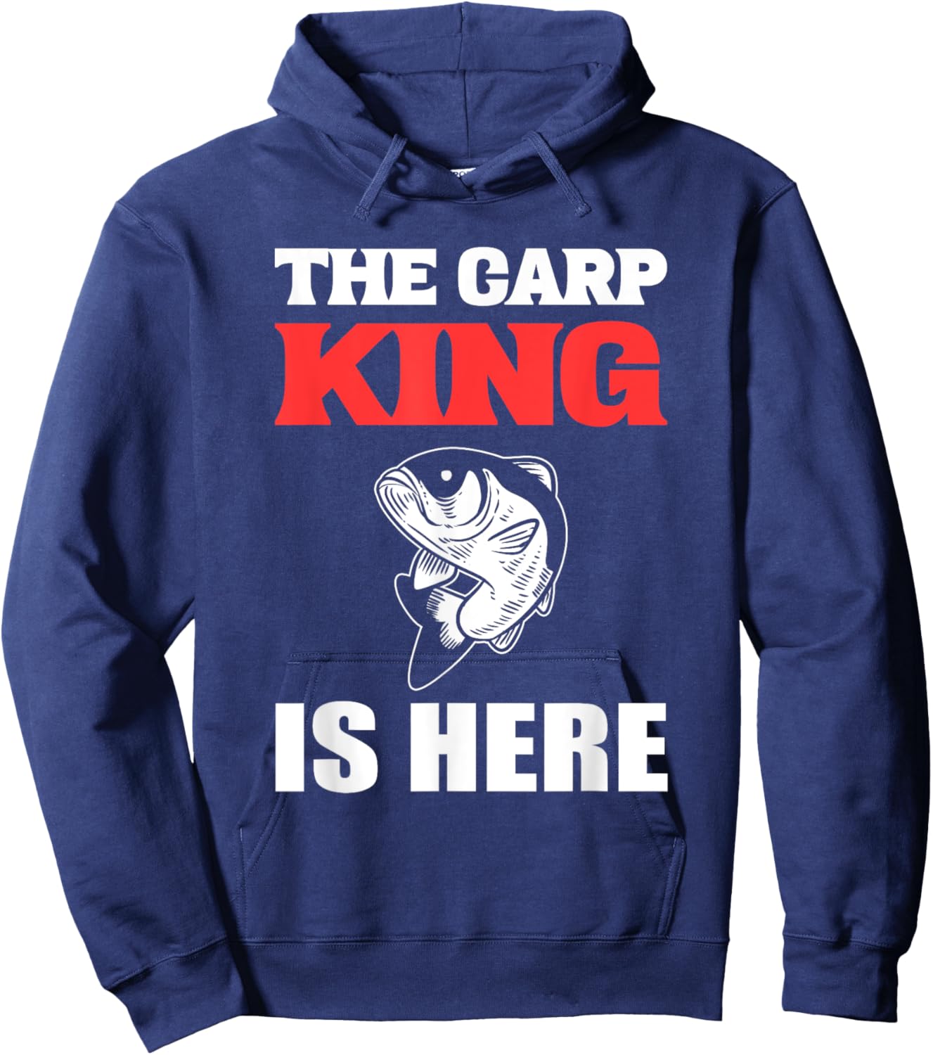 The Carp King Fish Lover And Fisher Hoodie - Hoodie | Navy