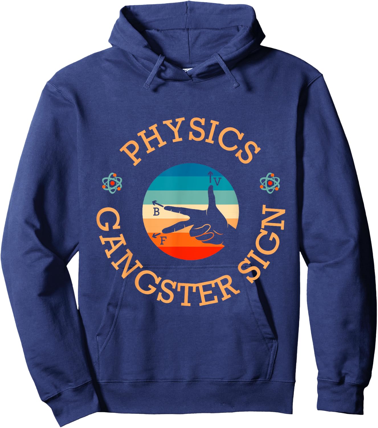 Physics Gangster Sign Physics Hand Sign Symbol Hoodie - Hoodie | Navy