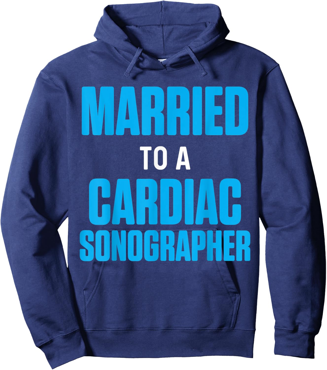 Cardiac Sonographer Echo Tech Married RDCS Hoodie - Hoodie | Navy