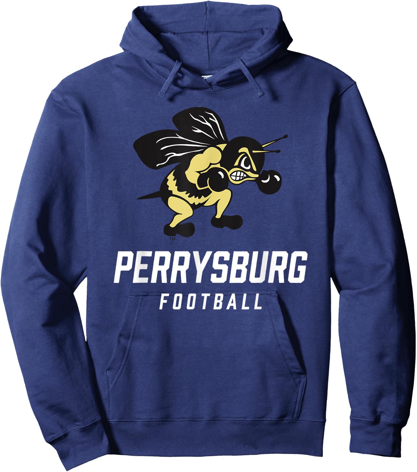 Perrysburg Yellow Jackets Logo Football Team HS Hoodie - Hoodie | Navy