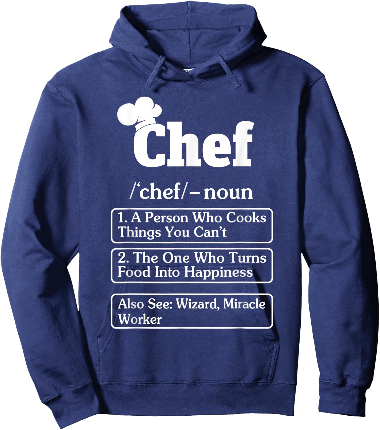 Funny Chef Definition Cooking Kitchen & Hoodie - Hoodie | Navy