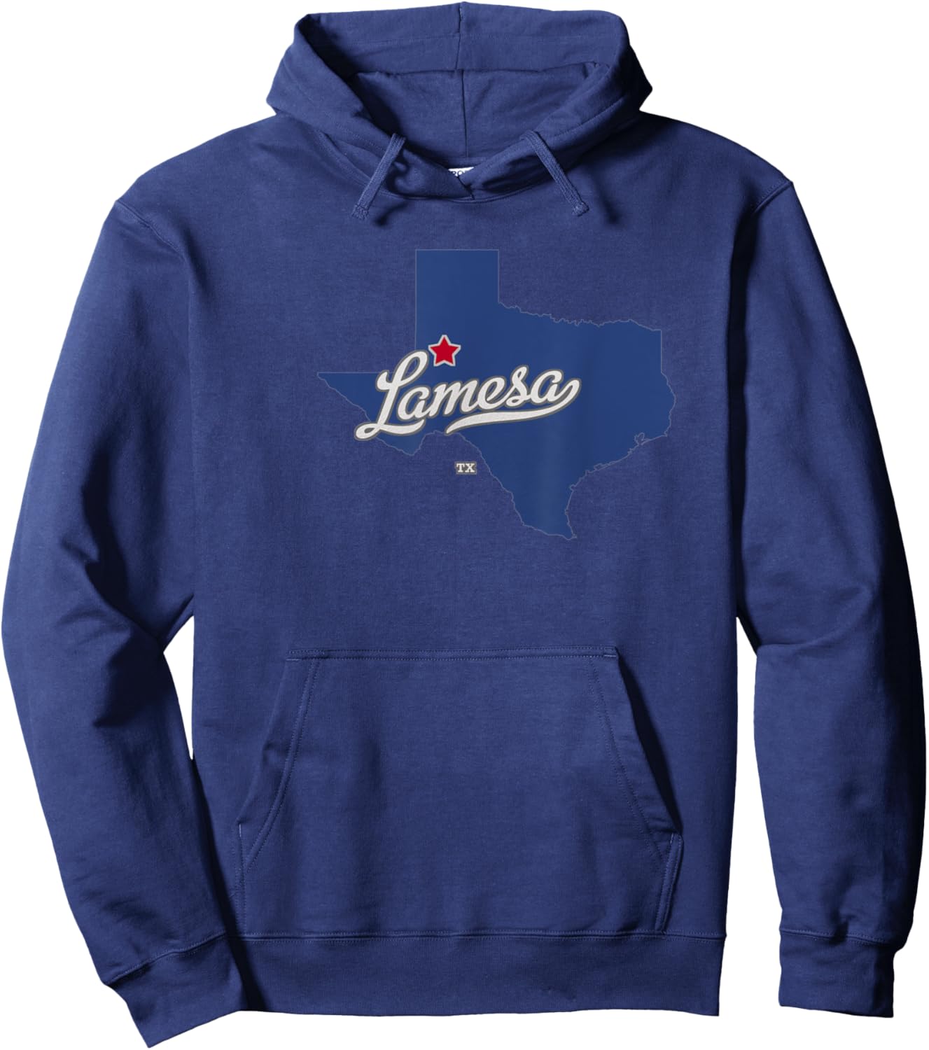 Lamesa Texas TX Map Hoodie - Hoodie | Navy