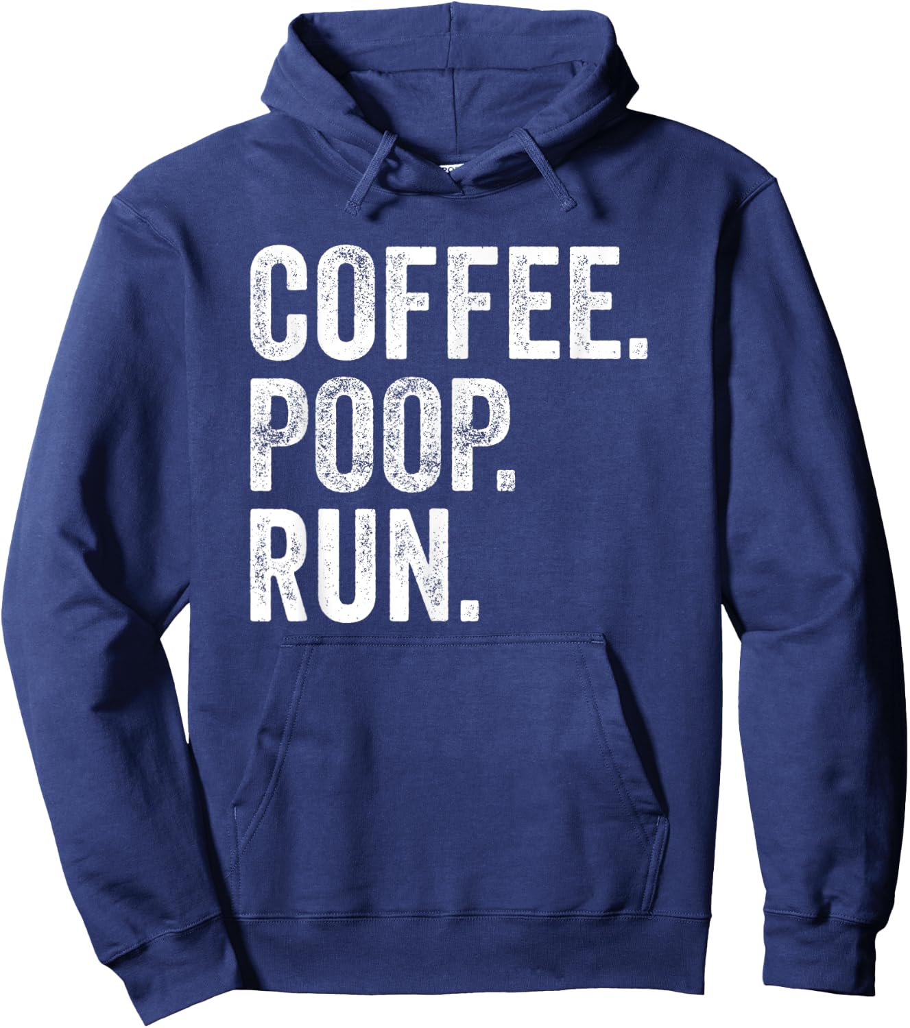 Coffee Poop Run Funny Trail Running Graphic Hoodie - Hoodie | Navy