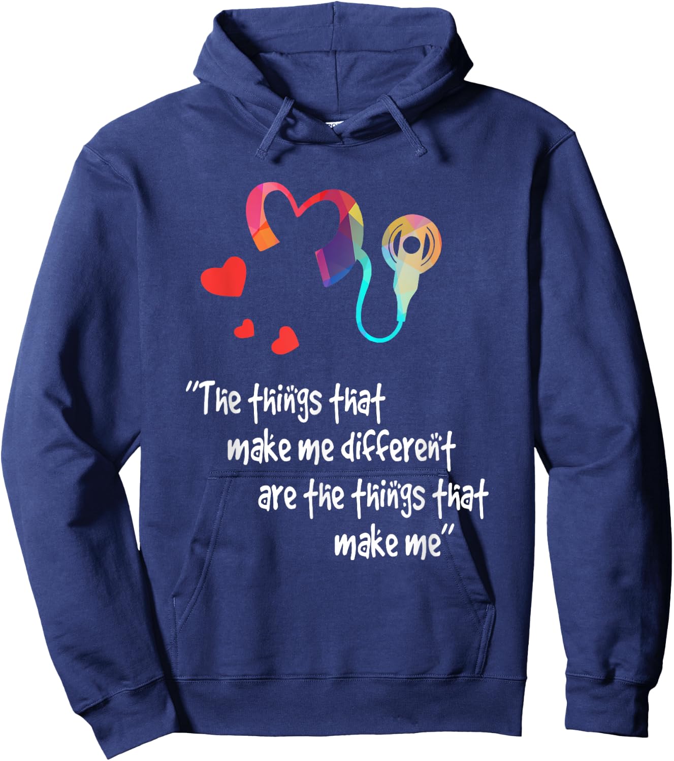 The Hearing that Make me different Hoodie - Hoodie | Navy
