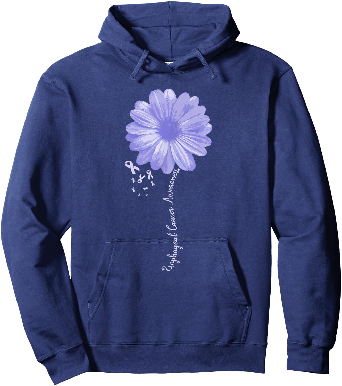 Esophageal Cancer Awareness Warrior Pretty Gift Hoodie - Hoodie | Navy