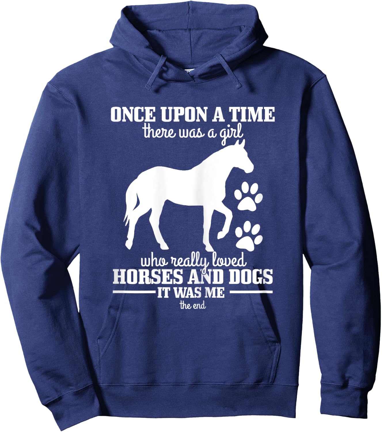 Horses & Dogs Funny Horse Girl Gift Hoodie - Hoodie | Navy