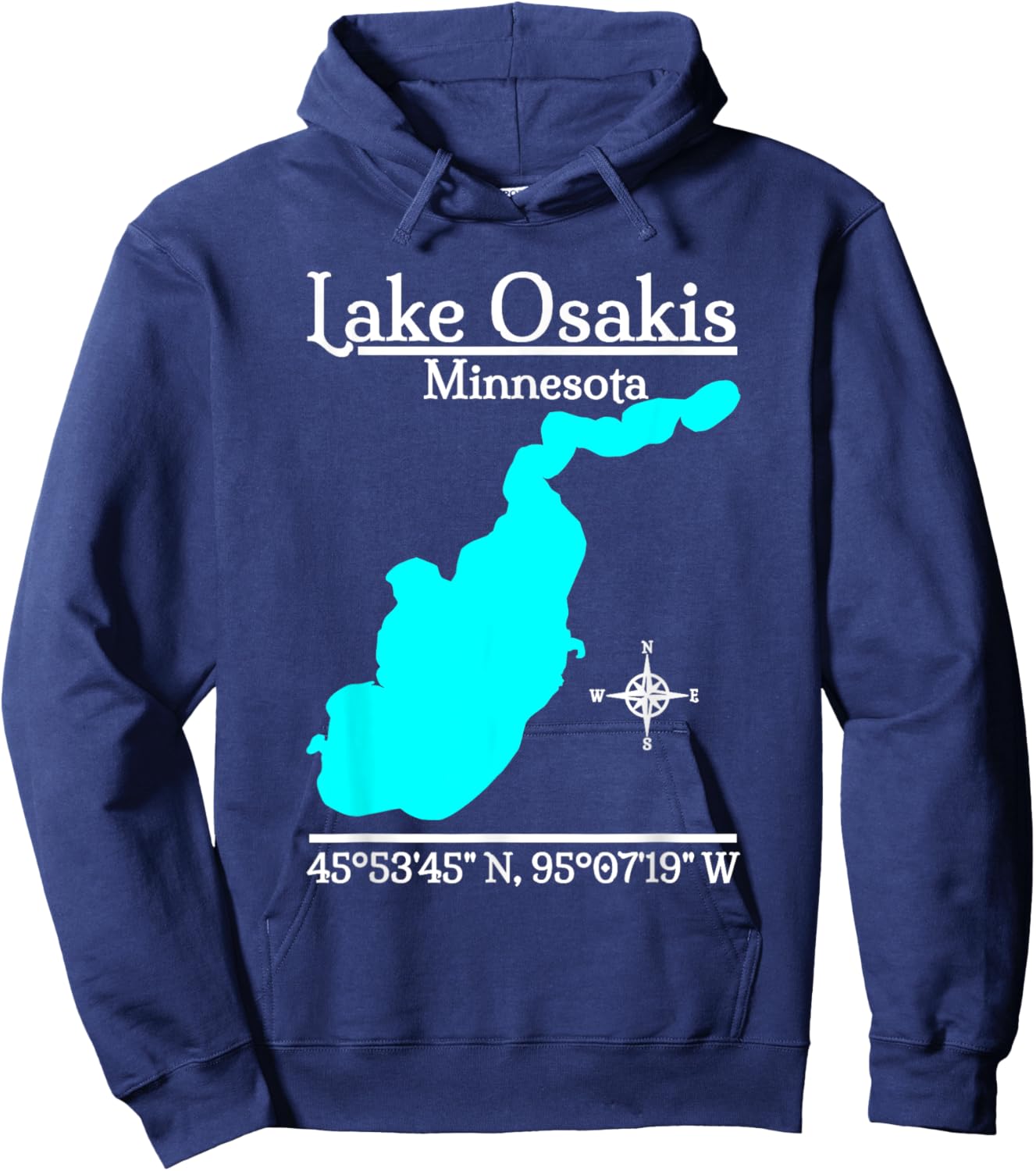 Lake Osakis - Minnesota Hoodie - Hoodie | Navy