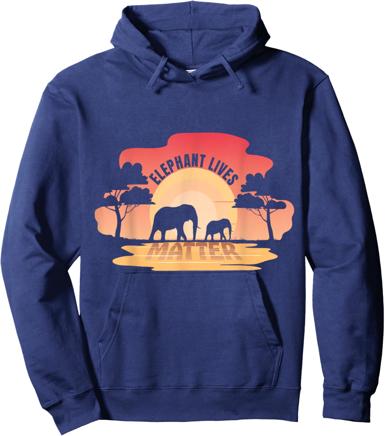 Elephant Lives Matter Hoodie - Hoodie | Navy