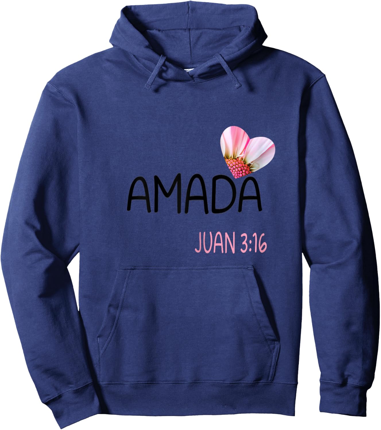 Amada Women Spanish Christian and Biblical Hoodie - Hoodie | Navy