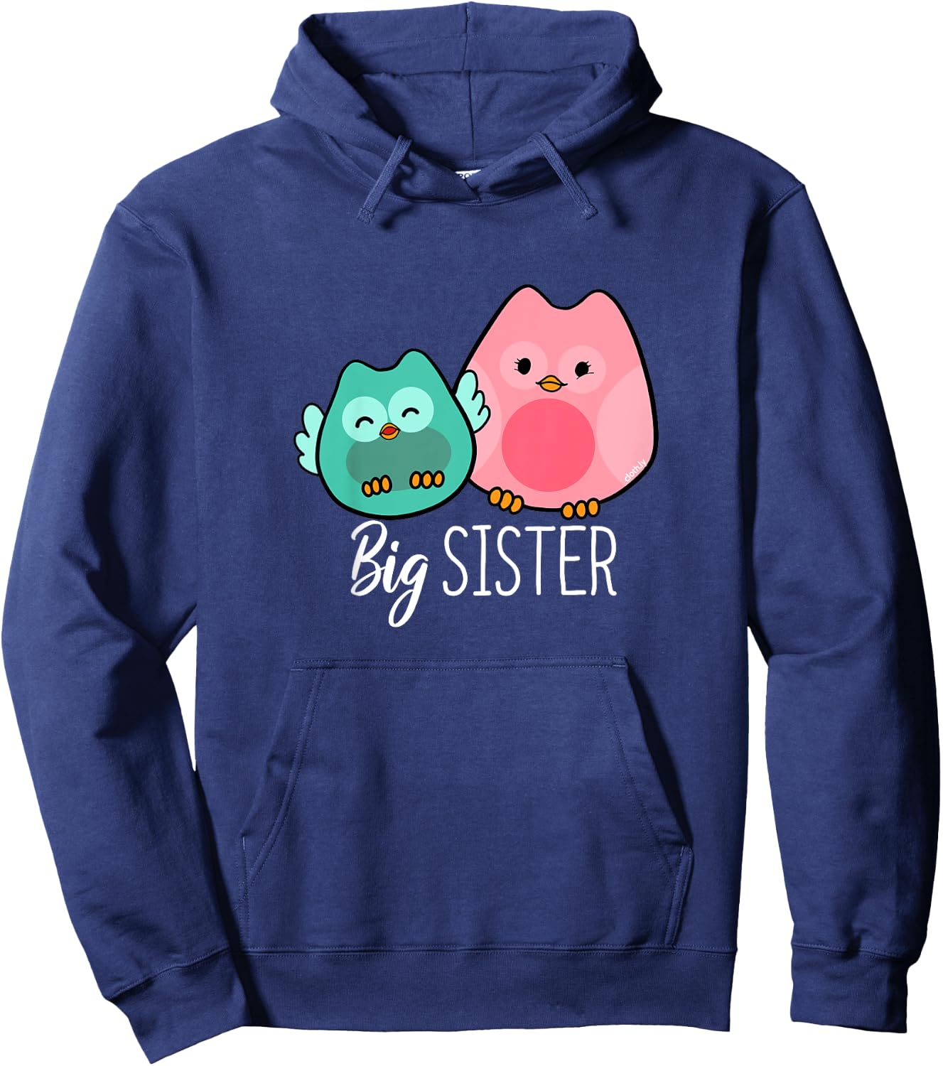 Big Sister Shirt Owl Hoodie - Hoodie | Navy
