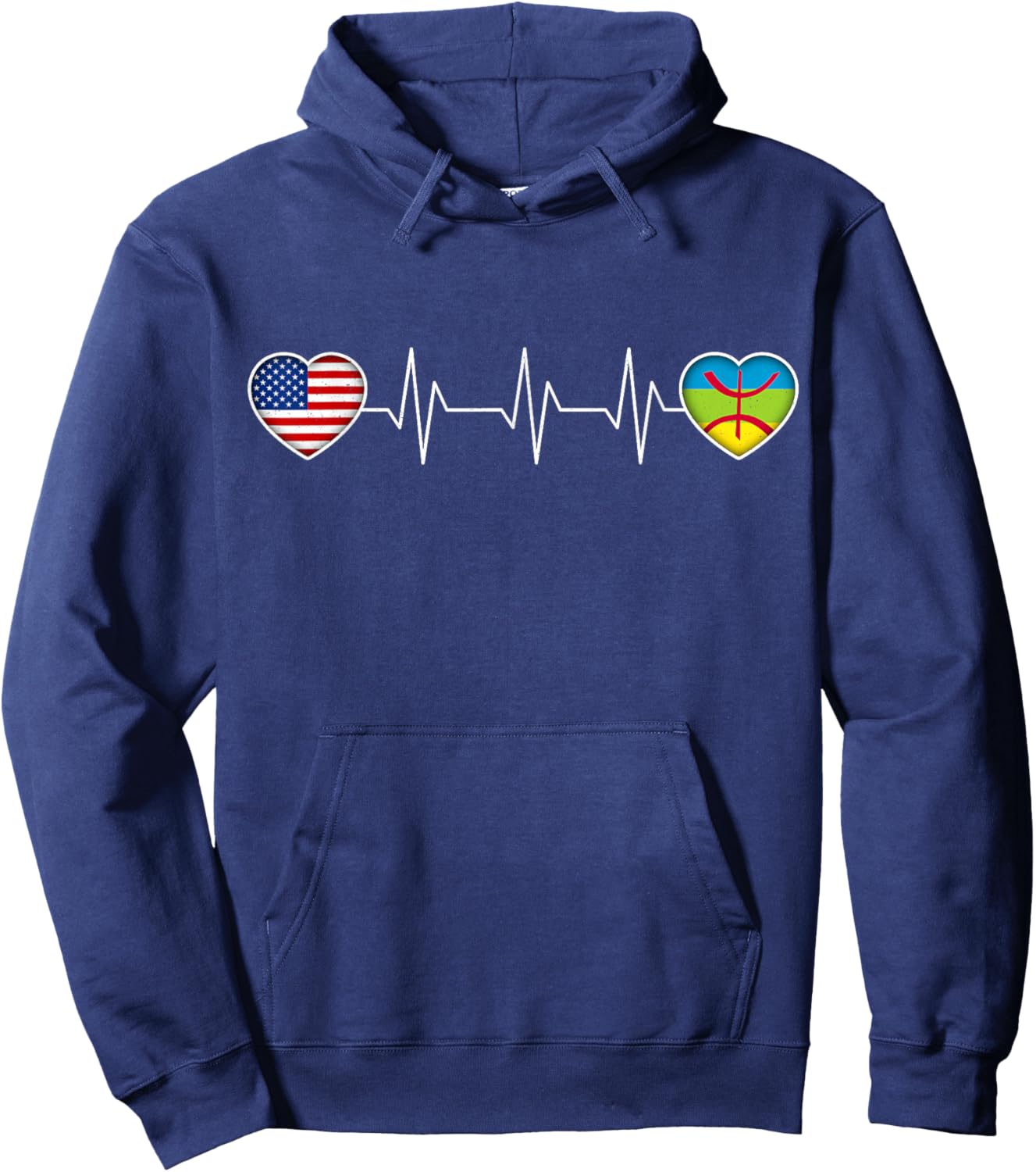 Amazigh & USA Hoodie - Hoodie | Navy