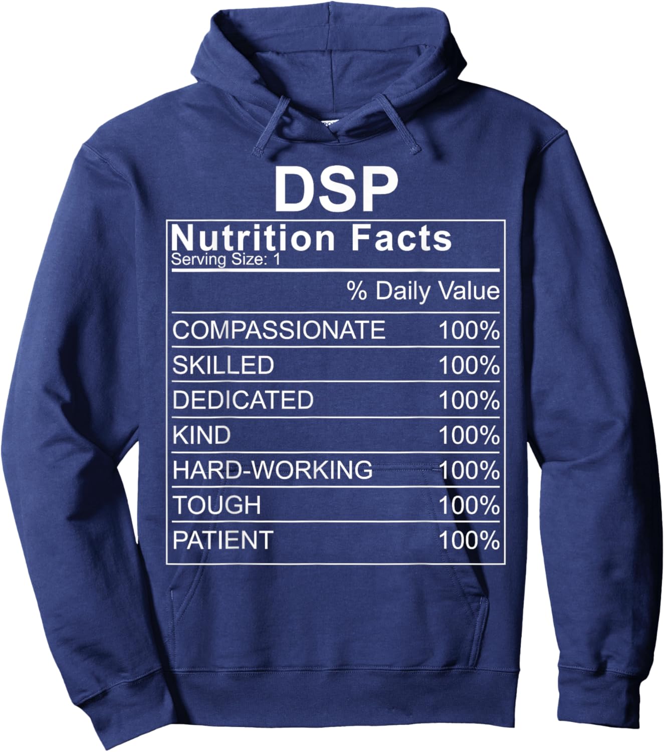 DSP Nutrition Facts Direct Support Professional Hoodie - Hoodie | Navy