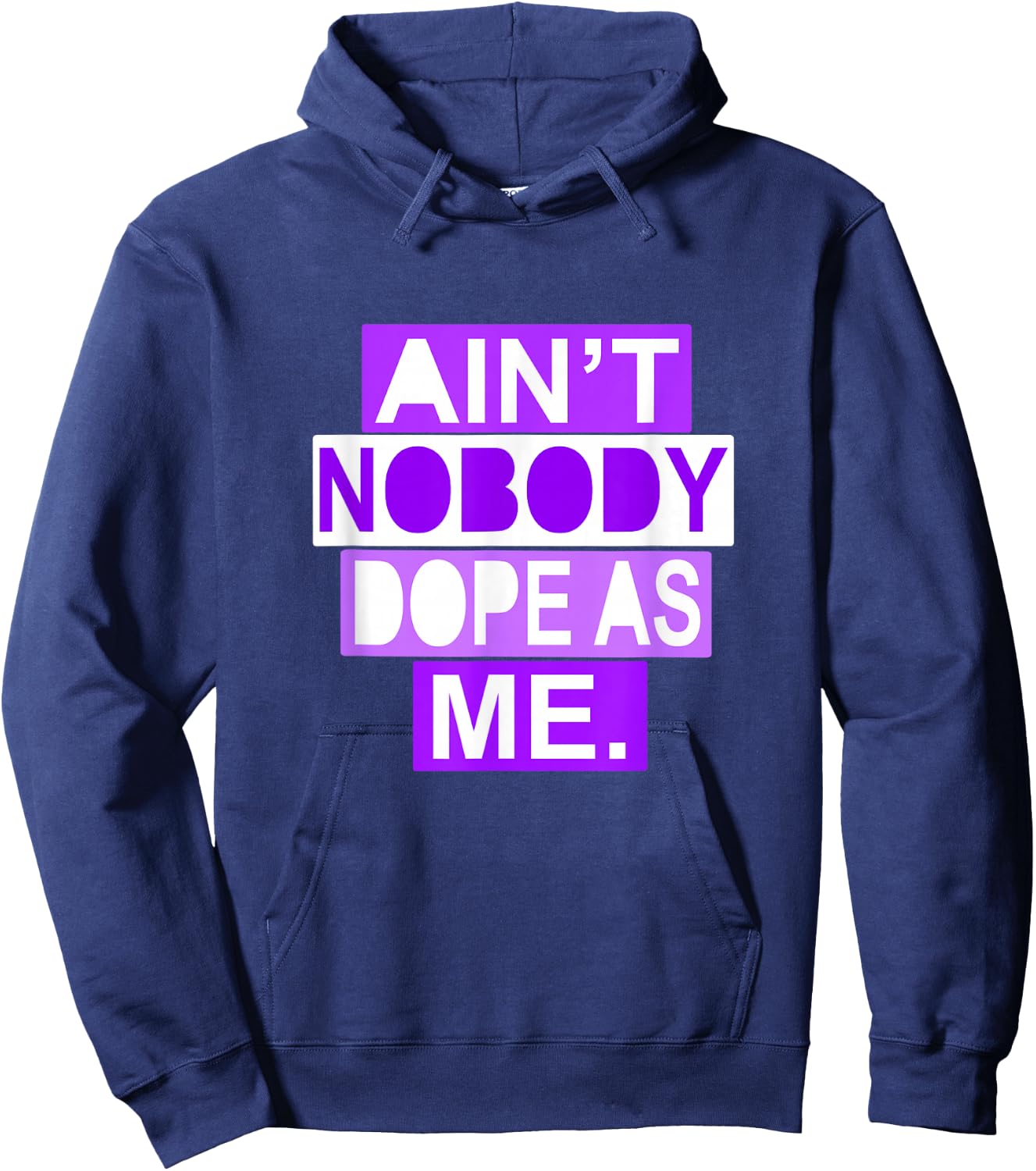 Purple Color Nobody Dope As Me Purple Graphic Hoodie - Hoodie | Navy