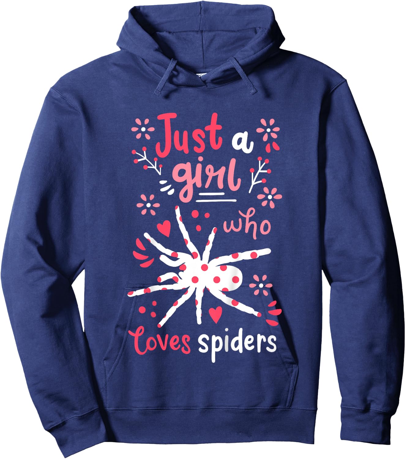 Kids Spider Just A Girl Spiders Gift Hoodie - Hoodie | Navy