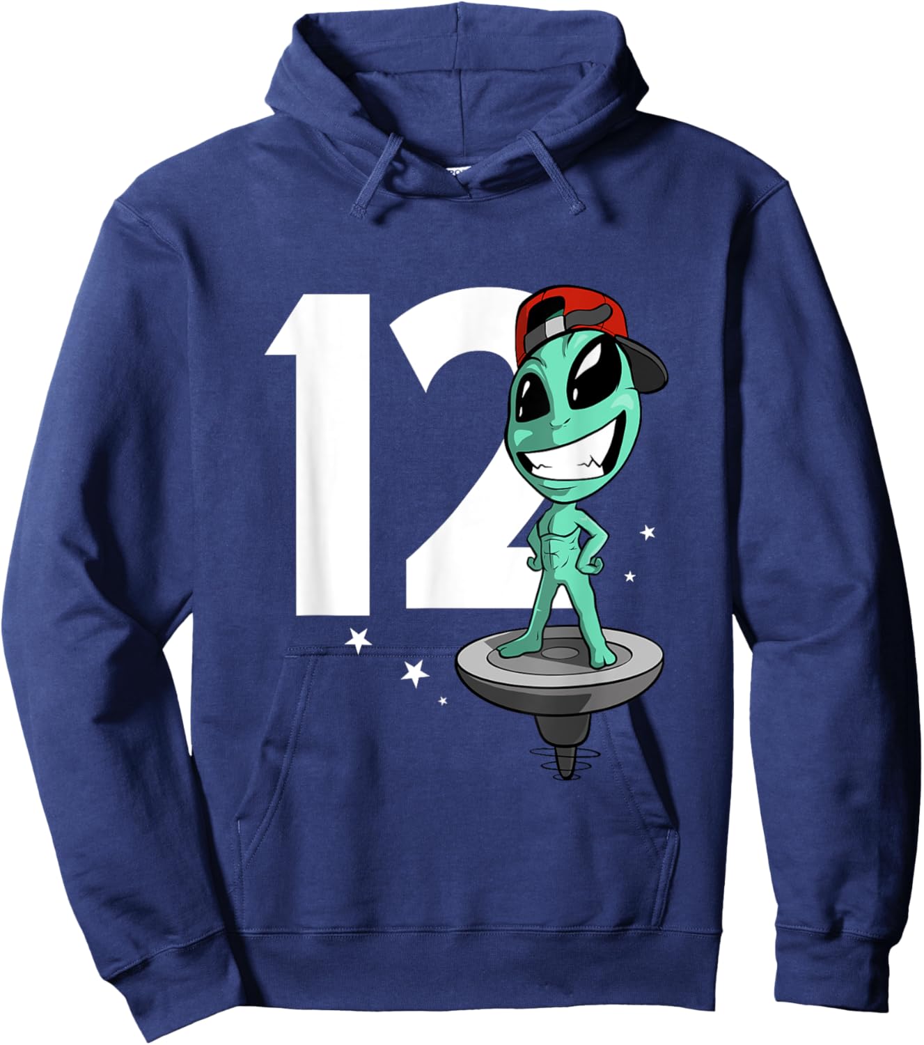Alien 12 Year Old Boy 12th Birthday Hoodie - Hoodie | Navy