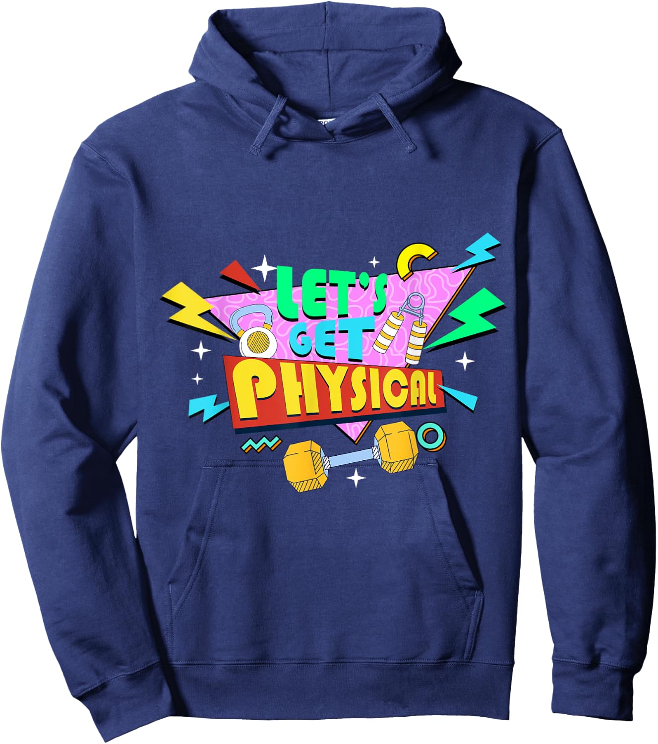 Fitness 80's Workout Lover - Let's Get Physical Hoodie - Hoodie | Navy