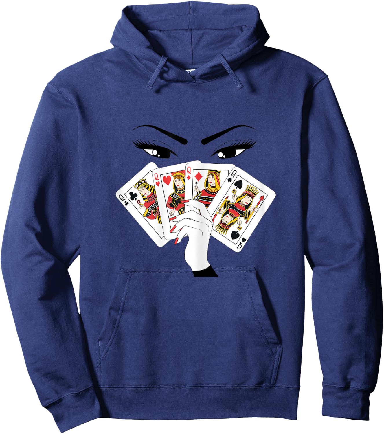 All Queens Playing Her Hand Hoodie - Hoodie | Navy