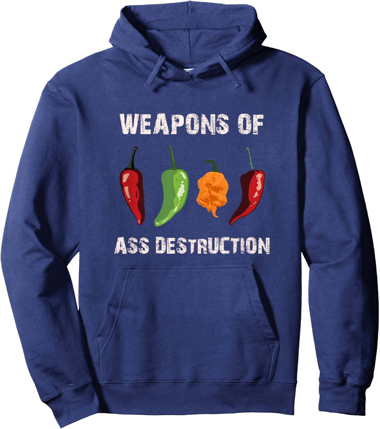 Funny pepper chili head spicy hot foods Hoodie - Hoodie | Navy