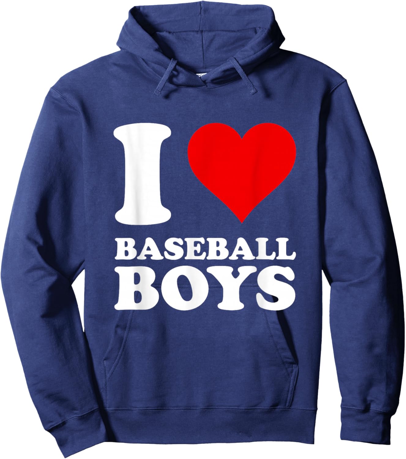 I Love Baseball Boys Hoodie - Hoodie | Navy