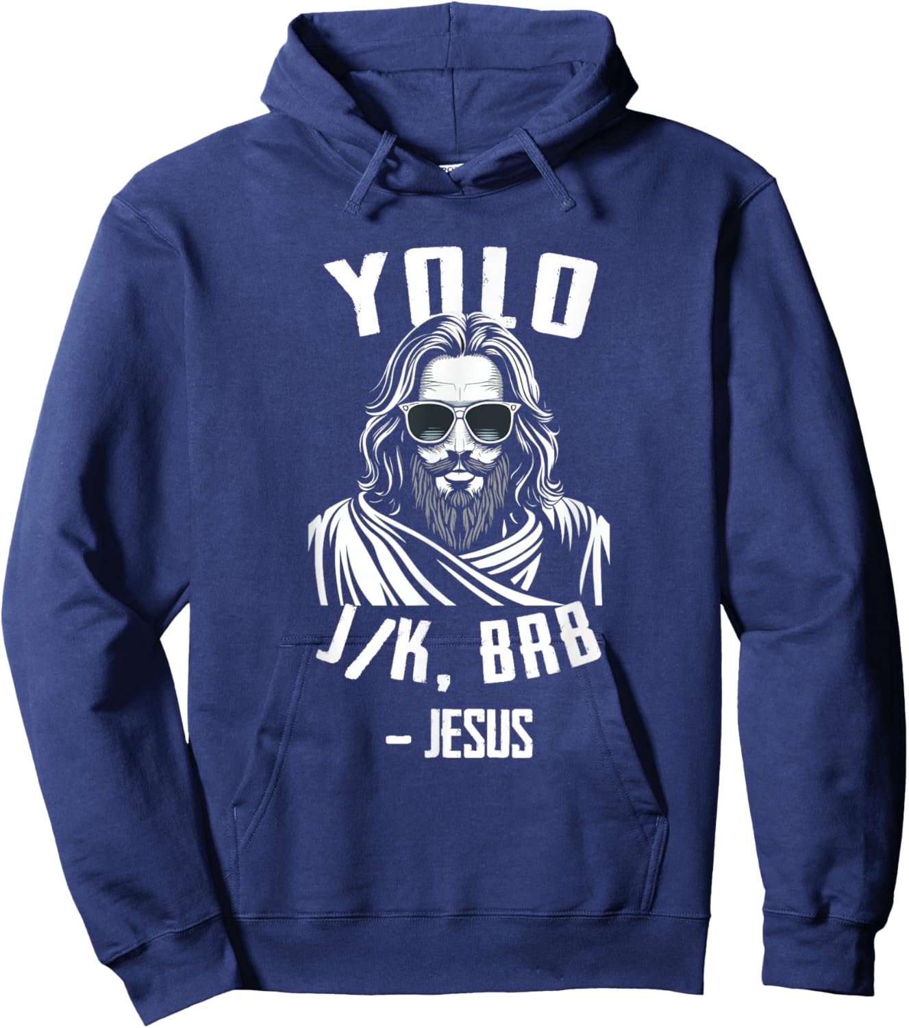 Yolo Jk Brb Funny Easter Day Vintage Hoodie - Hoodie | Navy