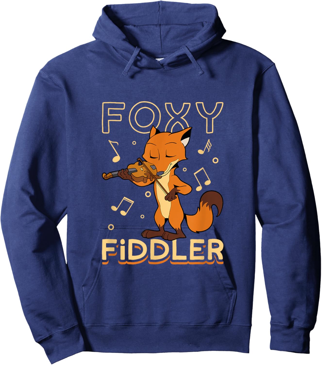 Foxy fiddler - fox on the fiddle Hoodie - Hoodie | Navy