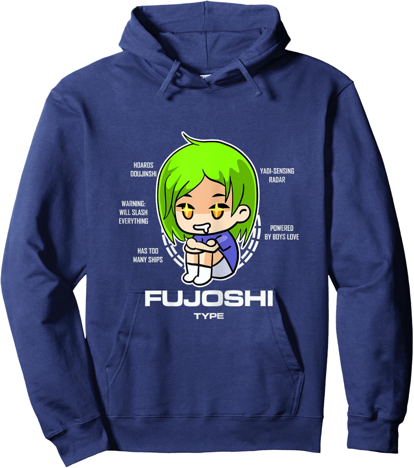 Fujoshi Type Otaku Anime Manga Women Hoodie - Hoodie | Navy