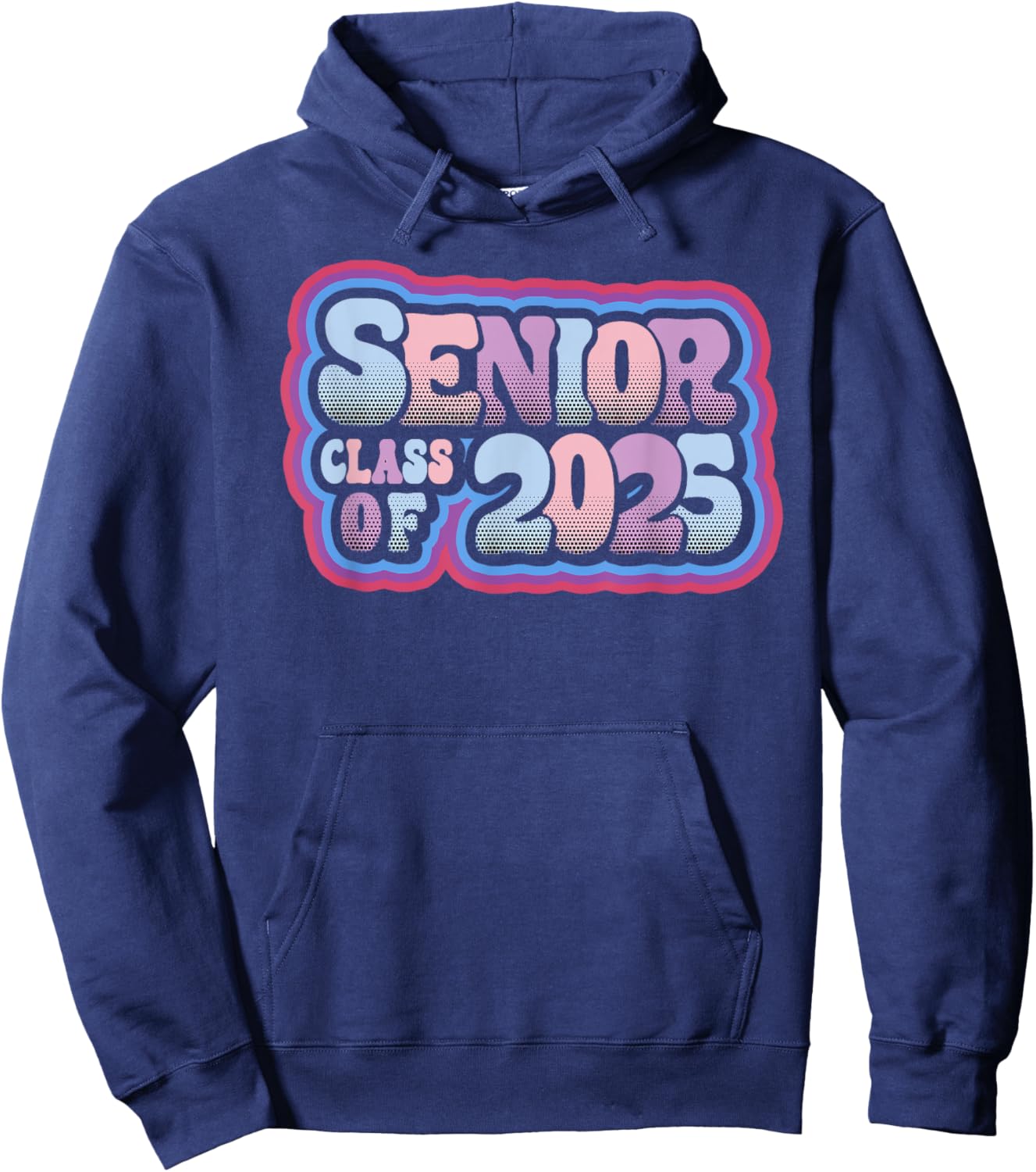 Senior Class of 2025 Retro Design Boy or Girl Hoodie - Hoodie | Navy