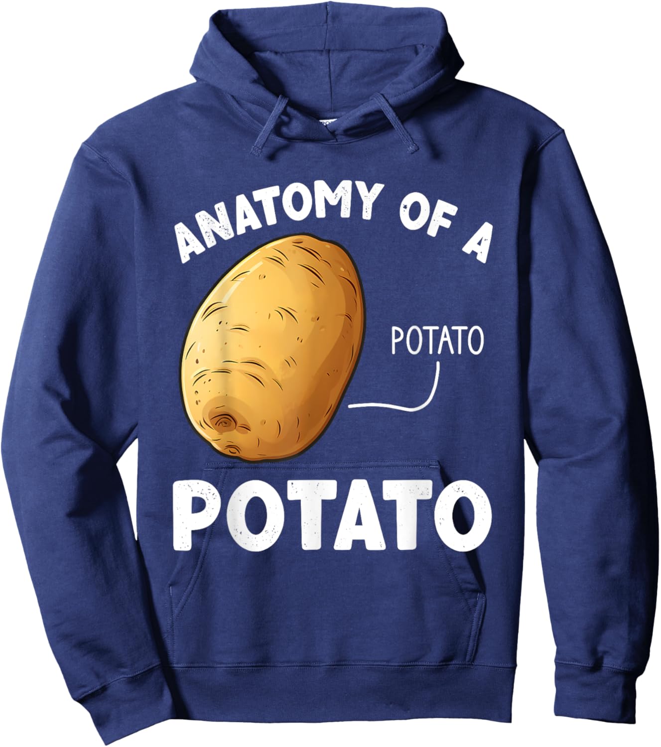 Anatomy Of A Potato, Funny Potato Hoodie - Hoodie | Navy