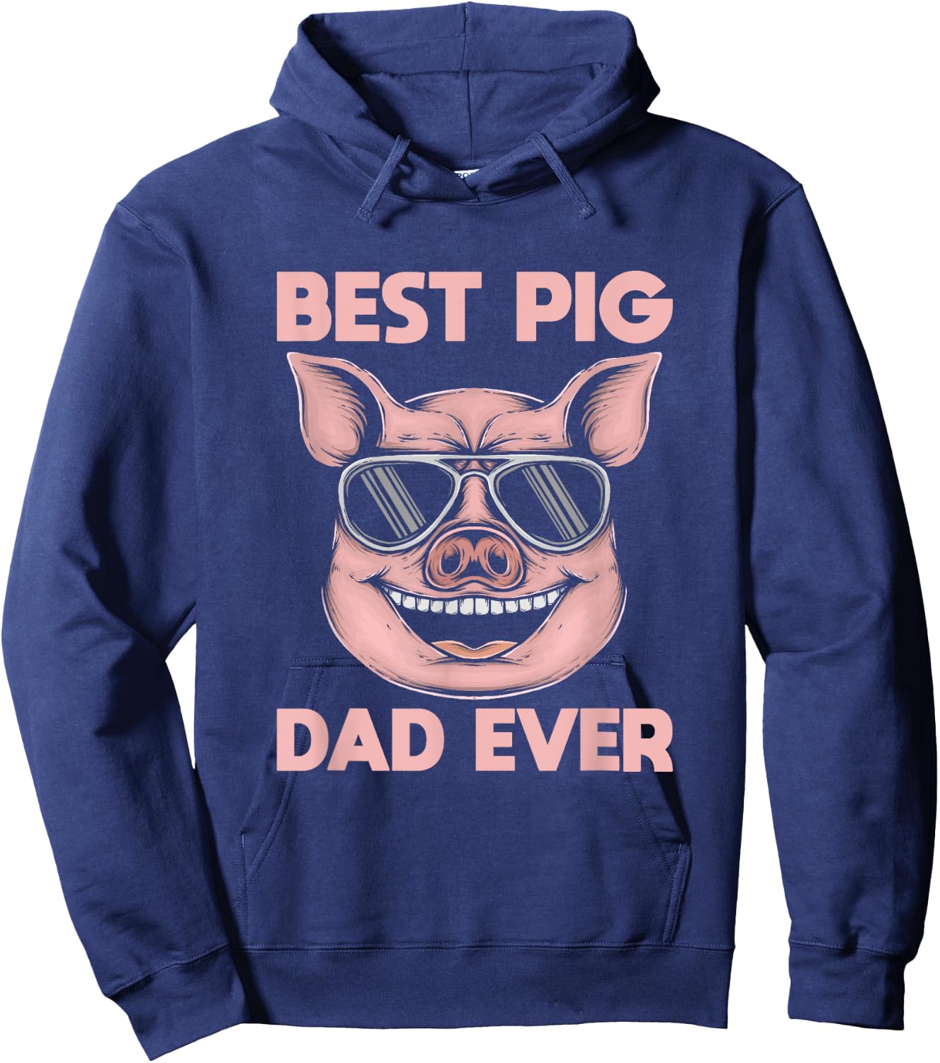 Best Pig Dad Ever Pig Hoodie - Hoodie | Navy