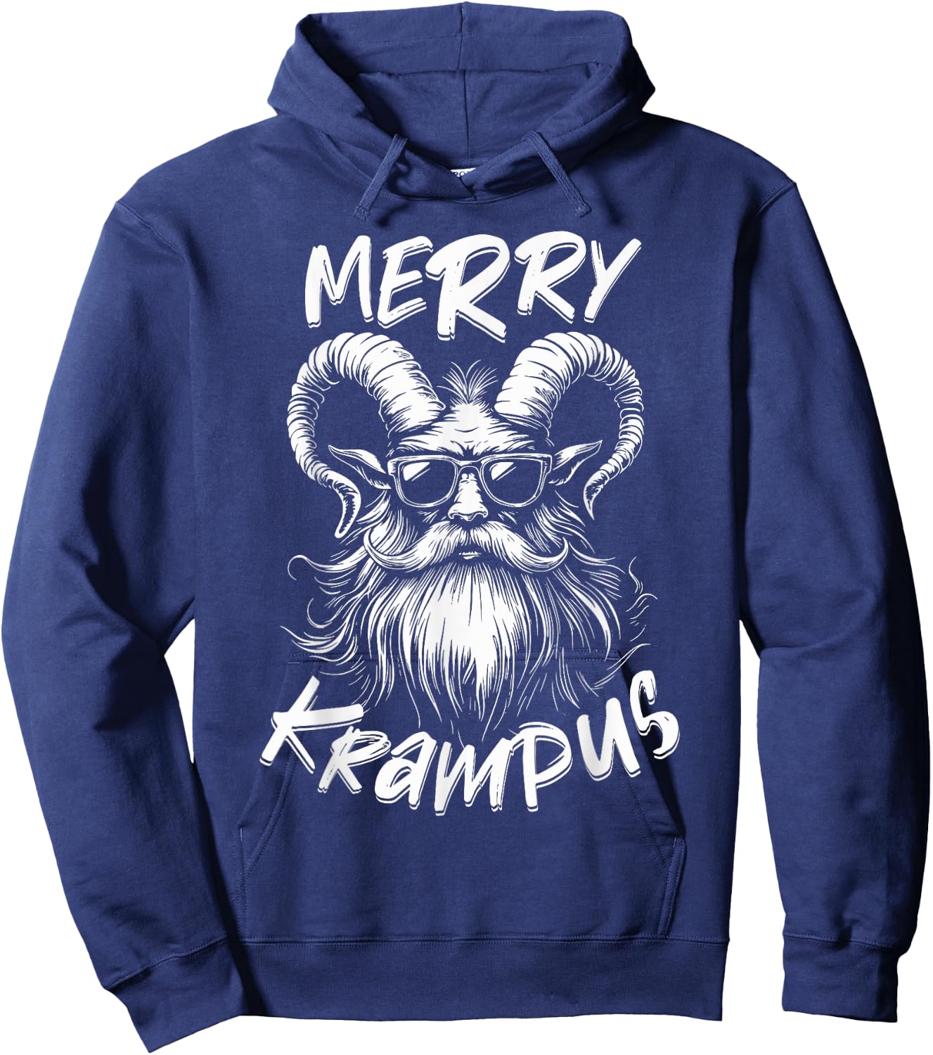 Merry Krampus Mythical Kids Christmas Horror Hoodie - Hoodie | Navy