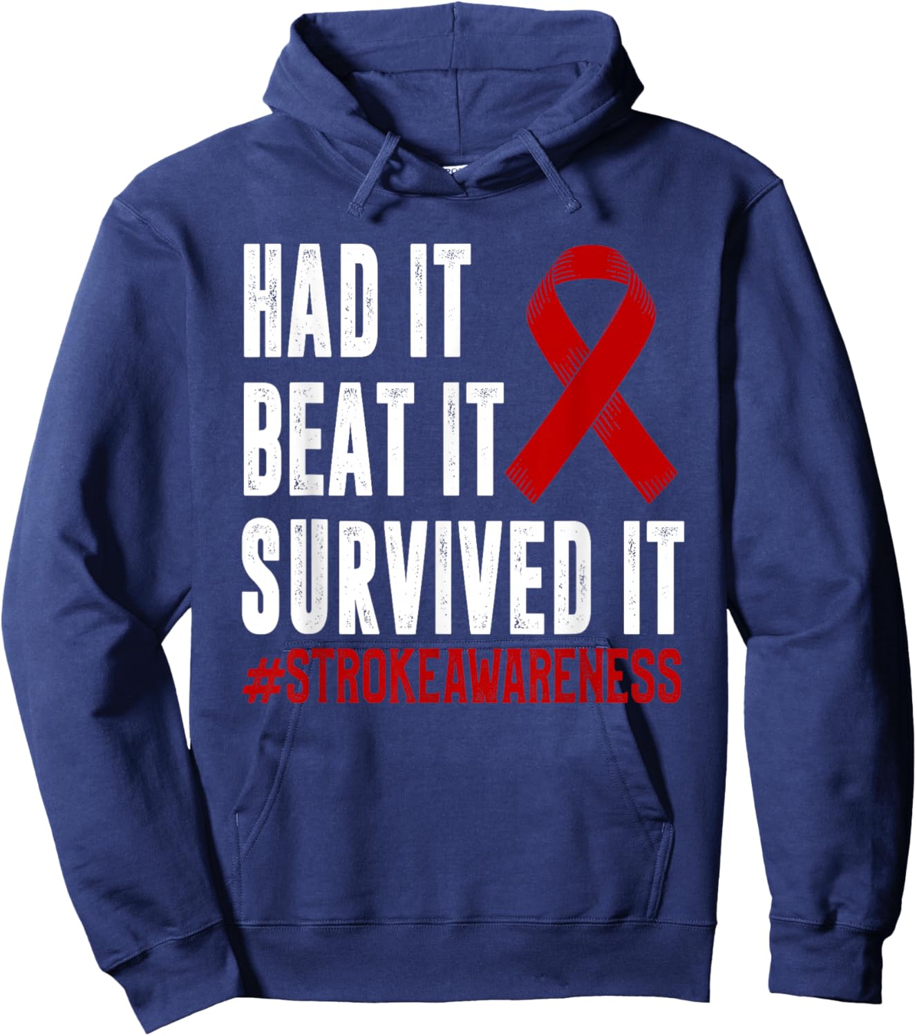 Stroke Awareness Funny Stroke Survivor Hoodie - Hoodie | Navy