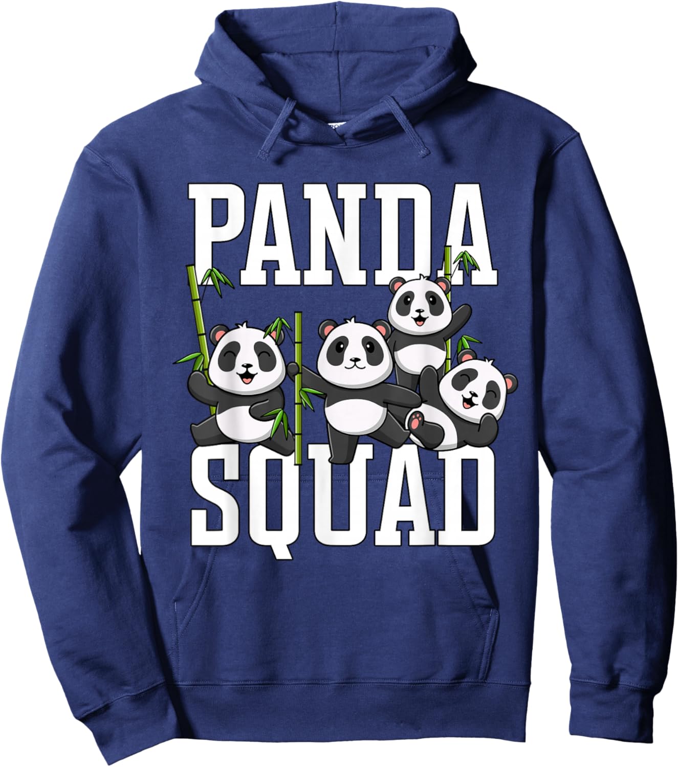 Cute Panda Family Graphic Panda Squad Hoodie - Hoodie | Navy