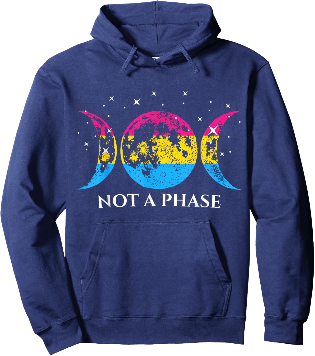 Funny Pansexual Pride Flag Not A Phase Hoodie - Hoodie | Navy
